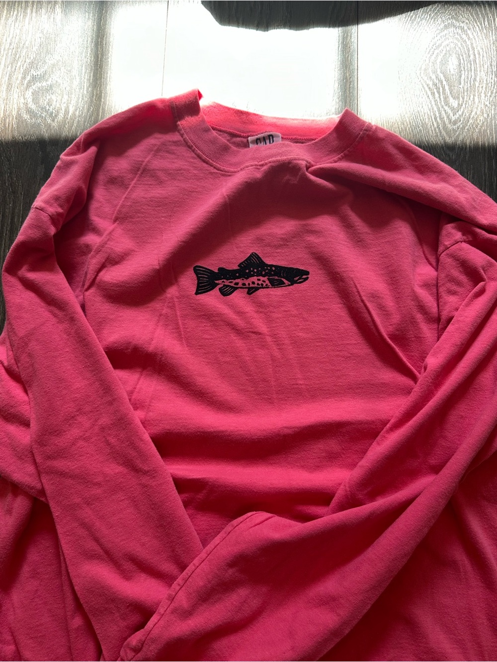 Comfort Crewneck Sweatshirt - Pink Fish Graphic